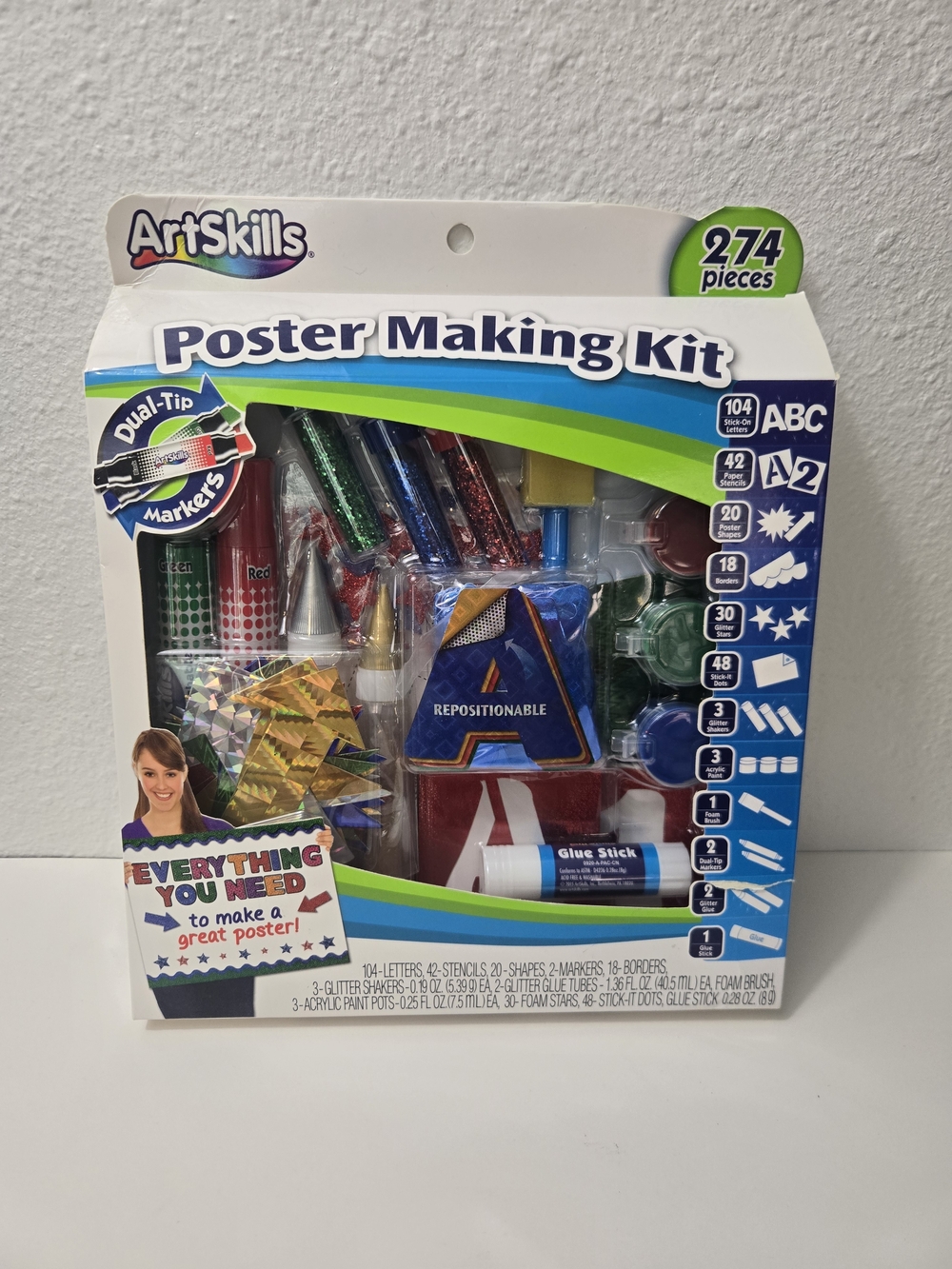 Poster Making Kit - Multicolor Craft Set, 274 Pieces